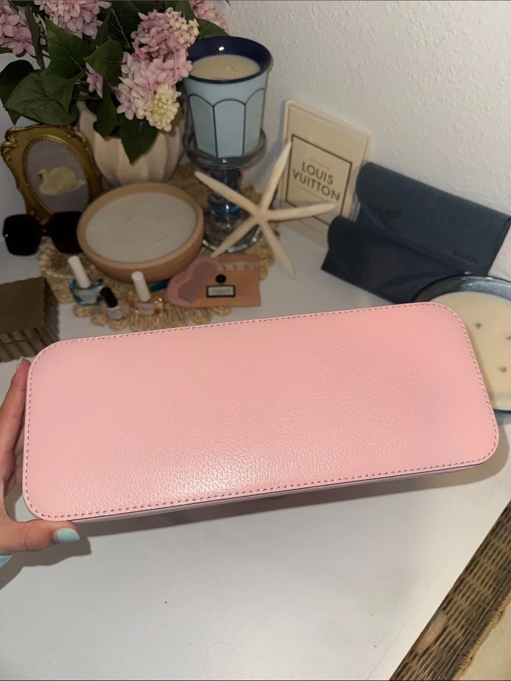 kate spade Pink Leather Dome Satchel with Crossbody Strap